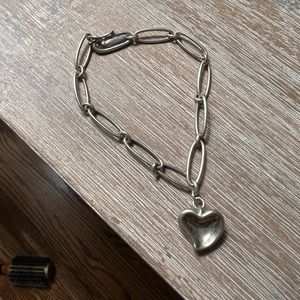 Tiffany & co. Heart charm bracelet, worn
